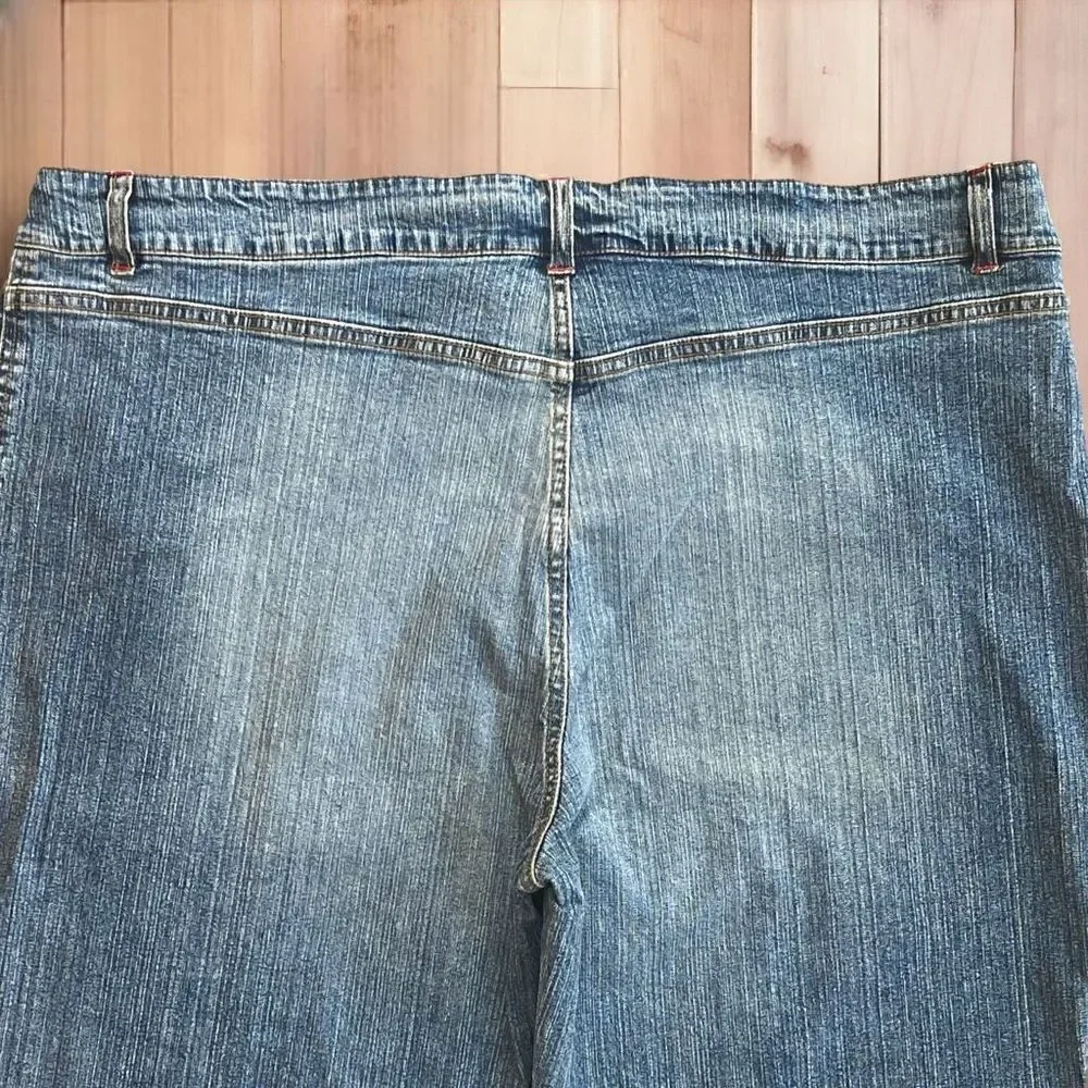 Vintage 80’s Wide Leg Crop Jeans High Waist Route 66 Sz 26